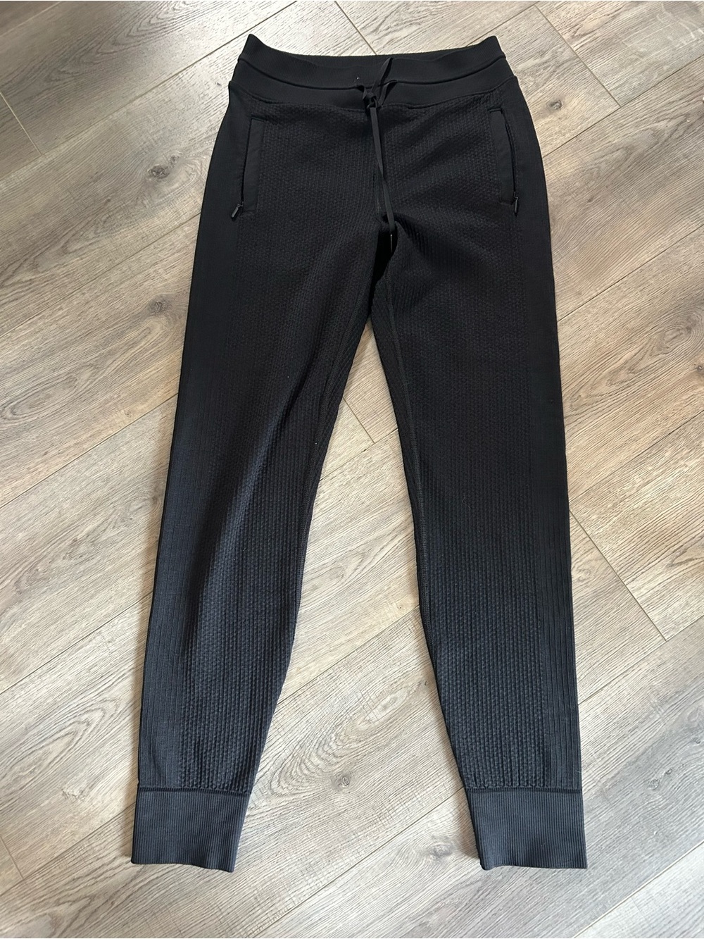 lululemon athletica Black Textured Knit Joggers